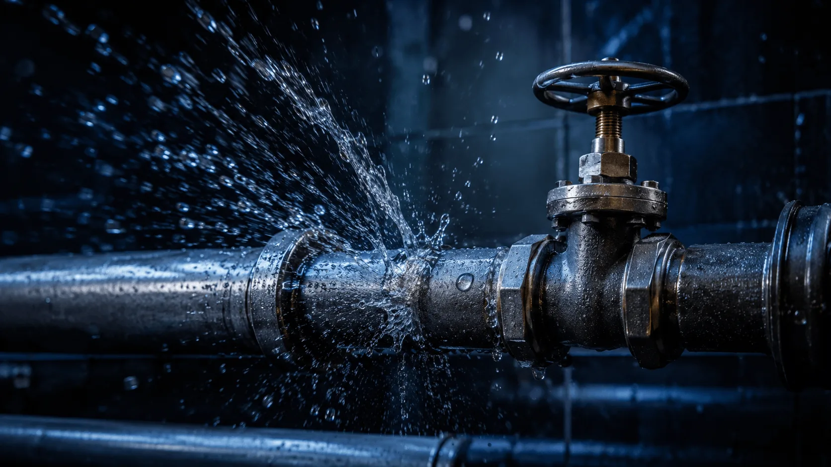 Emergency plumber repairing a leak in a Valencia home