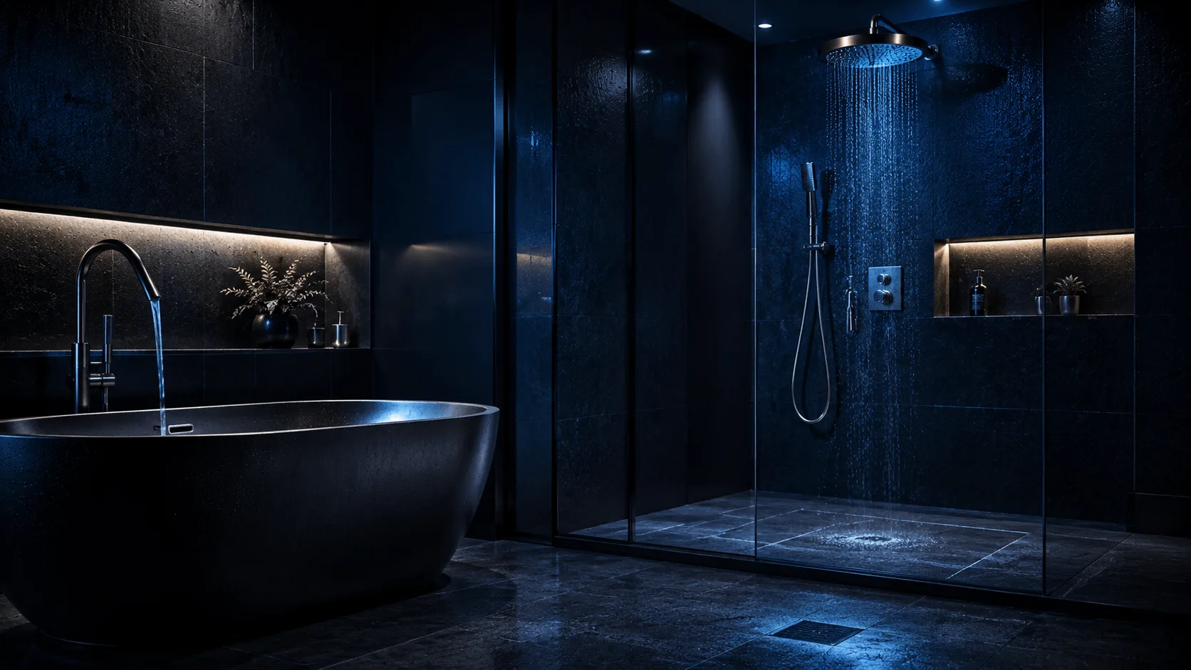 Fontanero de baño trabajando en un baño de Valencia